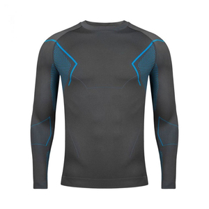 Ensembles de cyclisme : Sous-vêtements thermiques respirants, antibactériens, à séchage rapide, en coton, col ras du cou, style mode, sans coutures, pour homme, idéal pour le yoga - Product Image 2