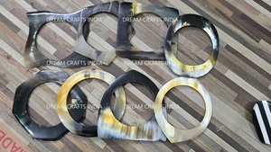 กำไลเขาควายธรรมชาติ Kada สร้อยข้อมือแบบขัดเงาคุณภาพสูงเครื่องประดับจากเขาอิตาลีทำด้วยมือกำไลเขาควาย - Product Image 6