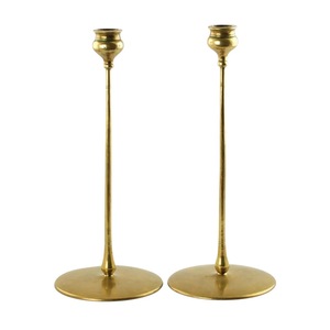 ILAHI's Vintage <b>Brass</b> Handmade Tapered <b>Candlestick</b> <b>Holder</b> Embossing Printed Design 1 Color High Quality Heat Resistant Home - Product Image 1