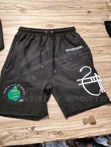 Wholesale Summer 100% Cotton <b>Knitted</b> Oversized Quick Dry Puff Printed Customized Street Style Men's T-Shirt Shorts <b>Set</b> - Product Image 5