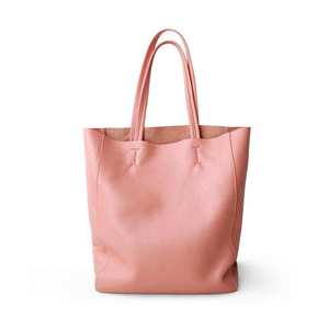Sac fourre-tout en cuir véritable bleu, sac à bandoulière grainé avec détail cordon de serrage, grande capacité pour le shopping, les voyages et le quotidien - Product Image 2