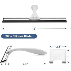 Tergivetro multiuso per porte in vetro con gancio, ideale per finestre, specchi e porte doccia - Product Image 2