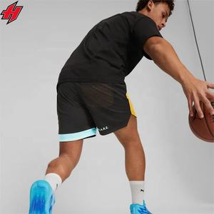 Shorts de basketball respirants à séchage rapide pour hommes, taille haute, pour la gym, l'athlétisme, la course, l'entraînement, avec impression personnalisée, en mesh - Product Image 6