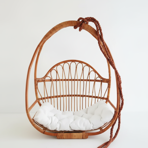 Hanging Chair Swing Rattan Wicker <b>Cushion</b> Outdoor Patio Garden Balcony Furniture Durable Modern Design Lightweight Eco-Friendly - Product Image 1