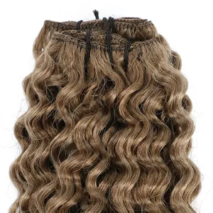 100% Remy Weft <b>Curly</b> Hair Highlighted Full Lace <b>Wig</b> Long Honey <b>Brown</b> Natural <b>curly</b> Texture Human Weft Customizable Size - Product Image 5