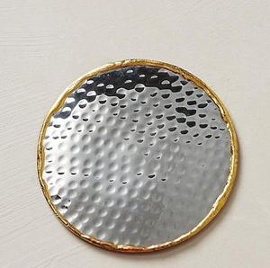 Modern Luxury <b>Round</b> Solid Brass Coaster Set 300 mm Eco-Friendly Non-Slip <b>Mats</b> & Pads - Product Image 6