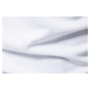 Polo de Manga Corta Blanco para Hombre con Cierre y Rayas Geométricas Amarillas y Azul Marino, Diseño Casual de Punto - Product Image 3