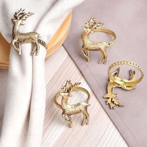 Premium Gold Reindeer Napkin Rings Handmade Aluminum Eco-Friendly Durable <b>Party</b> <b>Table</b> Decorations - Product Image 1
