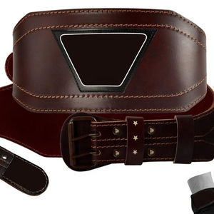 Cinturón de Levantamiento de Pesas de Cuero de Alta Calidad con Logotipo Personalizado, Material de Piel de Vaca, Soporte para la Espalda, Antideslizante, Transpirable, Ajustable, Unisex - Product Image 1