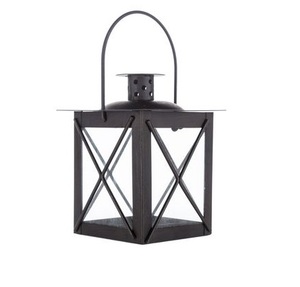 Modernised Luxury Hanging Home Decor Stainless Steel Metal Candle <b>Lantern</b> With Shiny <b>Black</b> Color Finished for Home & Garden - Product Image 5