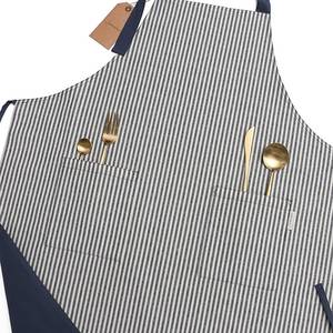 <b>Elite</b> Barber Shop Canvas Uniform Vest Tool Pockets Luxury Leather <b>Strap</b> Work Apron Hair Cutting Salon Worker Protective Overalls - Product Image 3