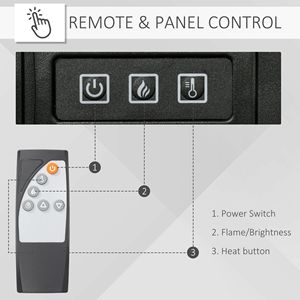 Caminetto Elettrico Bianco da 32 Pollici con Fiamma LED, Riscaldatore Indipendente da 1400W, Protezione dal Surriscaldamento e Telecomando - Spina UK - Product Image 5