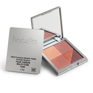 ProduxPro OEM <b>Compact</b> Metallic Matte <b>Powder</b> Blusher Face Cheeks Multi-Tone GMP Certified Fair 2.5g Malaysia - Product Image 1