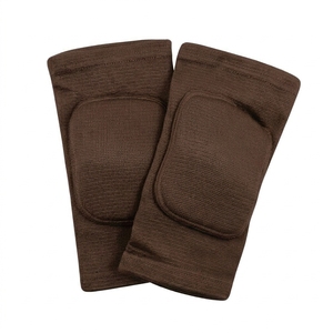 Rodilleras de nailon y algodón tejidas, gruesas, con soporte para rodilla, protección completa, transpirables, ajuste universal, diseño sin cierre para todos. - Product Image 1