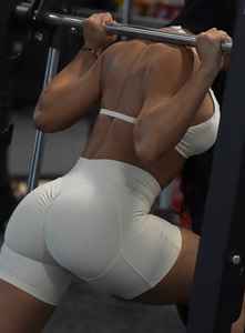 Ensemble de sport 2 pièces beige pour femme, haut court dos nu et short taille haute, couleur unie, en tricot élasthanne, rembourrage amovible, respirant - Product Image 3