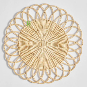 Platos de mimbre ecológicos, salvamanteles de mimbre estilo bohemio, salvamanteles de mimbre OEM en oferta para bodas y restaurantes - Product Image 6