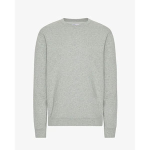 Sweat-shirt pour homme teint en masse, classique en molleton de coton, pull délavé à col rond, sweat-shirt décontracté de poids moyen - Product Image 1