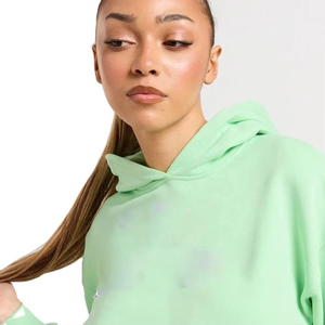 Ensemble de survêtement décontracté pour femme, hiver, en polaire épaisse, tissu premium, coupe ample, sweat à capuche court et pantalon, tenue chaude et tendance - Product Image 4