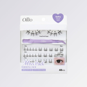 Faux cils magnétiques Ollio, pack mixte de cils sans colle, extensions de cils pré-faits en éventail, effet pointu - Product Image 4