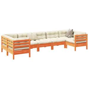 Set Divano da Giardino in Crema Marrone Cerato - Product Image 1