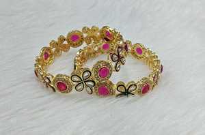 Gold Plated <b>Copper</b> <b>Bangle</b> Princess Flower Cross Charms <b>Bangle</b> Adjustable Opening Bracelet <b>Copper</b> Jewelry Wholesale - Product Image 3