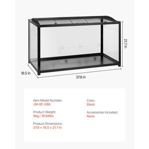 Jaula Transparente de 360 Grados para Hámsteres, Hábitat Ventilado para Pequeños Animales, 37.8 x 18.5 x 21.7 Pulgadas, para Ratones y Hámsteres - Product Image 6