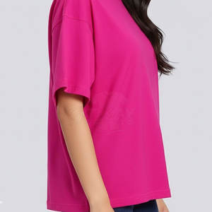 Chemise à épaules tombantes pour femme, tissu respirant pour une coupe décontractée, mode décontractée et style streetwear. - Product Image 5