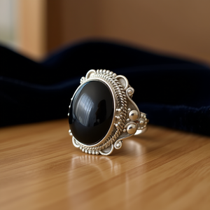 10.0 Grams <b>Chunky</b> Black Onyx Fashion <b>Ring</b> - Product Image 3