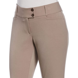 Pantalon habillé professionnel pour femme, taille haute, coupe ajustée, respirant, léger, avec boutons, couleur unie, très tendance - Product Image 2