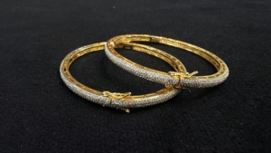 Modernas Pulseras de Cristal con Baño de Oro TISHYA DIAMOND, Aleación de Cobre, Joyería de Moda para Mujer, para Bodas y Eventos, Micro Pulseras - Product Image 2