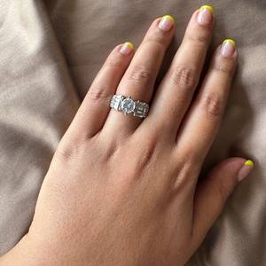 Anillo Solitario de Moissanita con Corte Redondo, Diseño Creativo, para Mujer, Plata 925 Original, Estilo Clásico, Anillo de Compromiso para Enamorados - Product Image 6