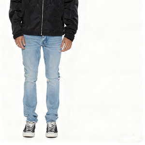Custom Eco-Friendly Breathable <b>Jeans</b> for Men Women High Quality Denim Pencil Pants Comfortable Hip Hop Streetwear Casual - Product Image 1