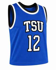 Camiseta de baloncesto personalizada sin mangas en azul real - Product Image 3