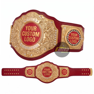 Ceinture de championnat personnalisée plaquée or, ceinture de titre d'arts martiaux, sangle en cuir blanc, logo personnalisé, ceintures de championnat de haute qualité - Product Image 4