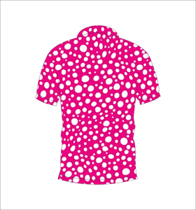 Polo personnalisé pour homme à pois roses – T-shirt de golf à manches courtes avec imprimé à pois sur toute la surface, vêtement d'été décontracté et respirant - Product Image 5