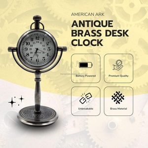 Antique Brass Nautical Desk <b>Clock</b> Unique Gift Ideas for Men & Women Analog <b>Table</b> <b>Clock</b> Engraved Shelf <b>Clock</b> - Product Image 4