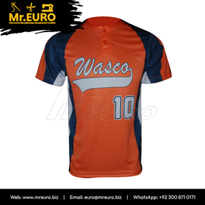 Maillot de baseball personnalisé sublimé unisexe, col en V, manches courtes, anti-humidité, coupe ample, fermeture boutonnée, 100 % polyester - Product Image 3
