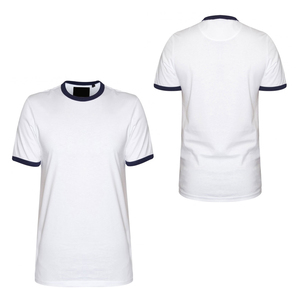 T-shirt en coton à manches courtes et col rond pour homme, coupe classique, couleur unie, jersey décontracté - Product Image 6