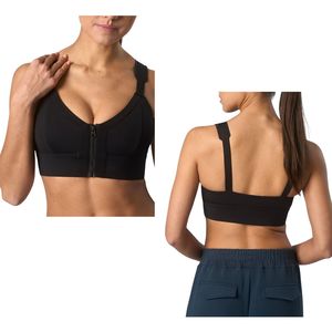 เสื้อชั้นในกีฬาสำหรับผู้หญิง แบบกันกระแทก ซิปหน้า รองรับแรงกระแทกสูง เหมาะสำหรับออกกำลังกาย วิ่ง ฟิตเนส เทรนนิ่ง แอคทีฟแวร์ รับผลิตแบบ OEM พร้อมสกรีนโลโก้ - Product Image 1