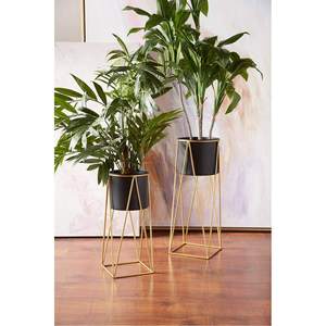 Modern Metal Tall Plant <b>Stand</b> with Pots Indoor Outdoor Floor Garden <b>Stand</b> for Balcony Living Room Home Decor - Product Image 3