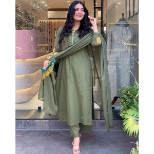 ชุดราตรีด้านบนและล่างที่สวยงามพร้อม dupatta สำหรับงานปาร์ตี้ - Product Image 5