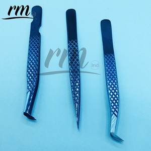 Pince à épiler antistatique en acier inoxydable de précision RMI, pointe lisse, outils de maquillage professionnels, longueur 10 mm pour les cils - Product Image 6