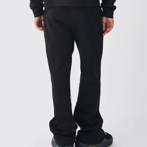 Conjunto Deportivo con Capucha para Hombre, Color Negro, con Estampado de Esqueleto Blanco y Cruz Roja, Manga Larga, Estilo Urbano, Otoño, Corte Regular - Product Image 6