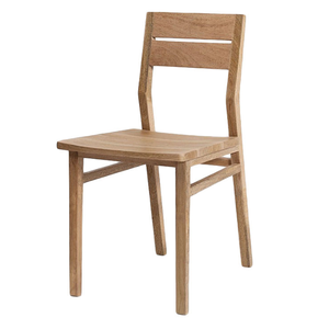 Silla de comedor individual hecha de madera de teca ecológica con un estilo moderno, adecuada para uso en exteriores. - Product Image 4