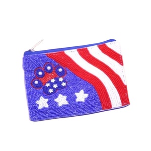 Nuevo diseño hecho a mano con cuentas bordado vaca estampado forma cuadrada monedero Navidad lindo Moda India - Product Image 2