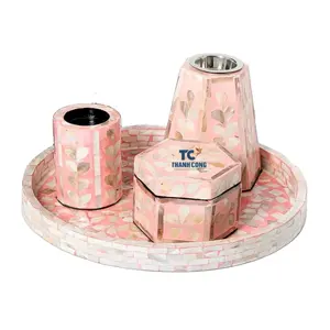 ที่มีคุณภาพสูงเดือนรอมฎอนแม่ของมุกฝังถาดที่มีกล่องและธูปผลิตภัณฑ์ที่ทำด้วยมือ2023 - Product Image 1