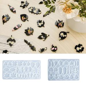 Leaf Shaped Earring Pendant Key Chain Accessories <b>Resin</b> Silicone Mold - Product Image 1
