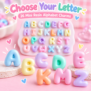 Letras del Alfabeto de Resina, Juego de 26 Letras, Miniatura, Accesorios para Joyería DIY, Herramientas de Plástico para Manualidades, Pinzas para el Cabello, Fundas para Teléfono, Primavera 2024 - Product Image 2