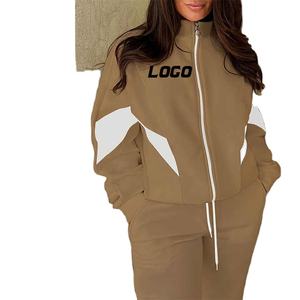 Chándal personalizado con cremallera para mujer, ropa de gimnasio, conjuntos de Fitness para gimnasio, crea tu marca con Stitchmode, conjunto de chándal de alta calidad para mujer - Product Image 6