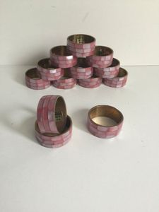 แหวนรองผ้าเช็ดปากทองเหลืองดีไซน์โดดเด่น แหวนรองผ้าเช็ดปากโลหะฝังมุก แหวนรองผ้าเช็ดปากสแตนเลส ราคาโรงงานถูกมาก - Product Image 3